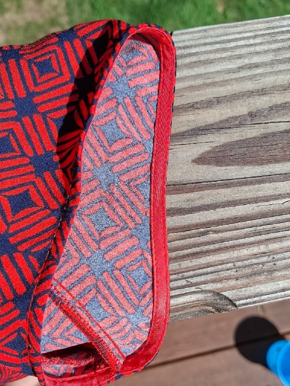 Merona Red/Blue Geometric Shift Dress Sz XL - Picture 4 of 5